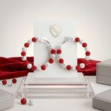 Red 2in Stone Ball Hoops