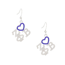 Cargar imagen en el visor de la galería, ZPB Greek Heartfelt Pride Bling Fish Hook Earrings
