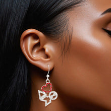 Cargar imagen en el visor de la galería, DST Greek Heartfelt Pride Bling Fish Hook Earrings
