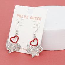 Cargar imagen en el visor de la galería, DST Greek Heartfelt Pride Bling Fish Hook Earrings
