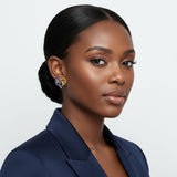 SGRHO Sorority Heart Blue Gold Bling Stud Earrings