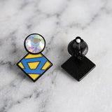 SGRHO Glass Crystal Geometric Gem Clip On Earrings