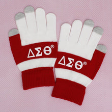 Cargar imagen en el visor de la galería, DST Red White Touch and Grip Knit Winter Gloves
