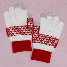 Cargar imagen en el visor de la galería, DST Red White Touch and Grip Knit Winter Gloves
