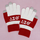 DST Red White Touch and Grip Knit Winter Gloves