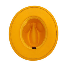 Cargar imagen en el visor de la galería, SGR Sorority Yellow Fedora Pearl Band Hat Women

