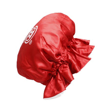 Load image into Gallery viewer, DST Sorority Red White Satin Sleep Bonnet Cap
