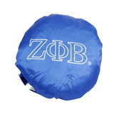 ZPB Sorority Blue White Satin Sleep Bonnet Cap