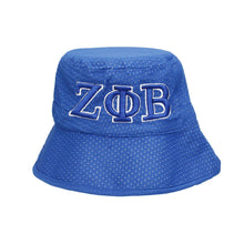 Cargar imagen en el visor de la galería, ZPB Sorority Blue Mesh Embroidered Bucket Hat
