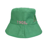 AKA Sorority Green Mesh Embroidered Bucket Hat