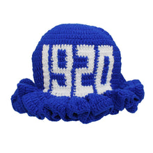 Cargar imagen en el visor de la galería, ZPB Sorority Blue Crochet Ruffle 1920 Bucket Hat
