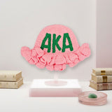 AKA Pink Greek Crochet Ruffle Bucket Hat