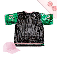 Load image into Gallery viewer, Alpha Kappa Alpha Black Sequin Jersey Shirt
