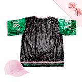 Alpha Kappa Alpha Black Sequin Jersey Shirt