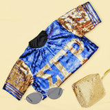 SGRHO Sorority Blue and Gold Sequin Jersey Shirt