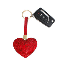 Cargar imagen en el visor de la galería, Handbag Clip Gleaming Red Heart Padded Charm
