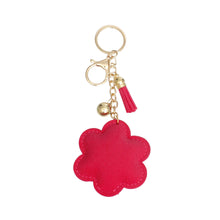 Cargar imagen en el visor de la galería, Keychain Glam Pink Rhinestone Flower Padded Charm
