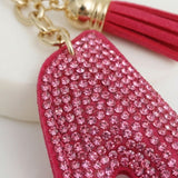 Keychain Fuchsia High Heel Sparkle Purse Charm