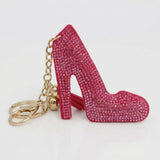 Keychain Fuchsia High Heel Sparkle Purse Charm