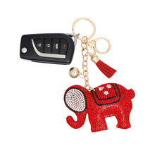 Load image into Gallery viewer, Red Delta Sorority Elephant Keychain Clip|6 x 3.5 inches
