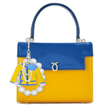 Load image into Gallery viewer, Yellow Blue Sorority Keychain

