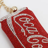 Keychain Red Coca Cola Sparkle Purse Charm
