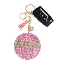 Load image into Gallery viewer, Keychain AKA Sorority Pink Padded Charm for Women
