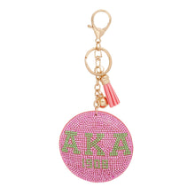 Load image into Gallery viewer, Keychain AKA Sorority Pink Padded Charm for Women

