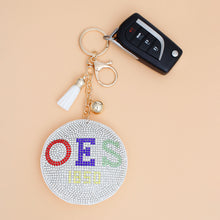 Cargar imagen en el visor de la galería, OES Sorority White Padded Sorority Keychain
