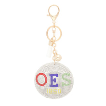 Cargar imagen en el visor de la galería, OES Sorority White Padded Sorority Keychain
