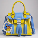 Blue Gold Hat Pearl Keychain SGRHO