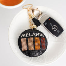 Cargar imagen en el visor de la galería, Black Melanin Round Keychain
