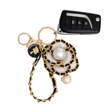 Keychain Luxe Camellia Couture White Flower Clip