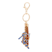 Cargar imagen en el visor de la galería, Keychain Sigma Sorority Blue Gold Heel for Women
