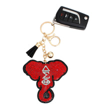 Cargar imagen en el visor de la galería, DST Sorority Elephant Head Red Padded Keychain
