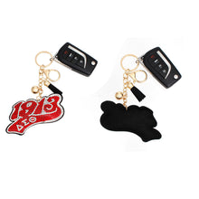 Load image into Gallery viewer, DST Sorority 1913 Red Padded Keychain
