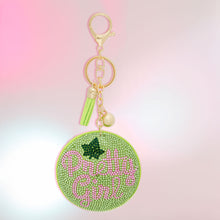 Cargar imagen en el visor de la galería, AKA Sorority Green Pretty Girl Padded Keychain
