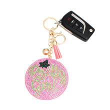 Load image into Gallery viewer, AKA Sorority Pink Pretty Girl Padded Keychain
