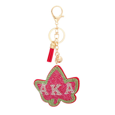 AKA Sorority Fuchsia Ivy Padded Keychain