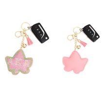 Cargar imagen en el visor de la galería, AKA Sorority Pink Ivy Padded Keychain
