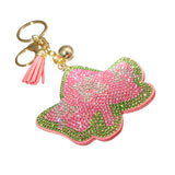 AKA Sorority Pink Ivy Padded Keychain