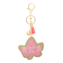 Cargar imagen en el visor de la galería, AKA Sorority Pink Ivy Padded Keychain
