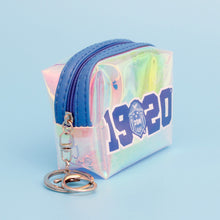 Cargar imagen en el visor de la galería, ZPB Sorority Iridescent Zipper Pouch Keychain Clip

