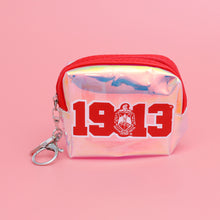 Cargar imagen en el visor de la galería, DST Sorority Iridescent Zipper Pouch Keychain Clip
