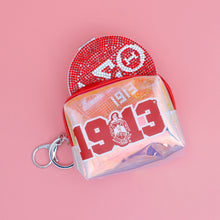 Cargar imagen en el visor de la galería, DST Sorority Iridescent Zipper Pouch Keychain Clip
