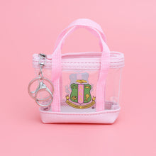 Load image into Gallery viewer, AKA Sorority Mini Tote Zipper Pouch Keychain Clip
