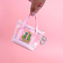 Load image into Gallery viewer, AKA Sorority Mini Tote Zipper Pouch Keychain Clip

