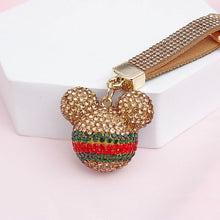 Cargar imagen en el visor de la galería, Bag Clip Luxe Topaz Stone Crusted Mickey Mouse
