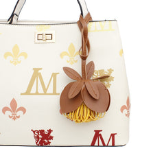 Cargar imagen en el visor de la galería, Bag Charm Brown Leather Flower Long Bag Accessory
