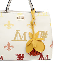 Cargar imagen en el visor de la galería, Bag Charm Yellow Leather Flower Long Bag Accessory
